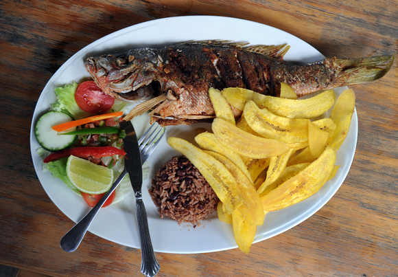 Lunch in Tela, Caribbean coast,